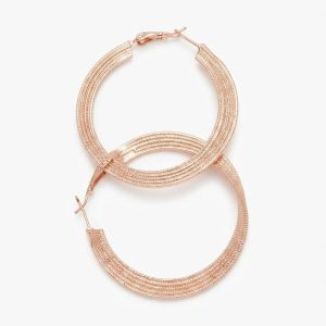 Argollas Multilínea en Oro · Estilo Chunky